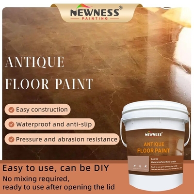 Couche de sol époxy métallique imperméable à l'eau Peinture de sol acrylique auto-nivelable pour les planchers de garage