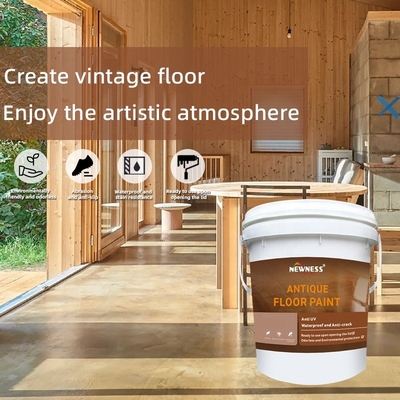 Couche de sol époxy métallique imperméable à l'eau Peinture de sol acrylique auto-nivelable pour les planchers de garage