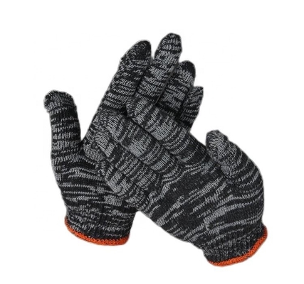 Personnalisé 20-60g Lavé dur à porter de coton blanc profond de sécurité à la main de travail tricoté gants