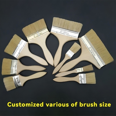 Ensemble professionnel de pinceaux de peinture à l'huile à main en bois