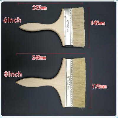 Ferrule en acier inoxydable 2 pouces pinceau de peinture en bois pour la peinture murale professionnelle