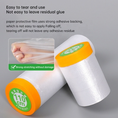 Tape de couverture de protection en plastique pré-encrée Longueur 10m-25m Film de masquage pour peinture automobile