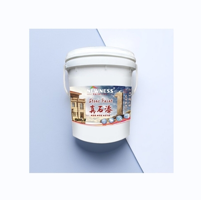 Peintures de pierre colorées de finition acrylique à base d'eau pour la base de mur extérieur sur le graphique des couleurs