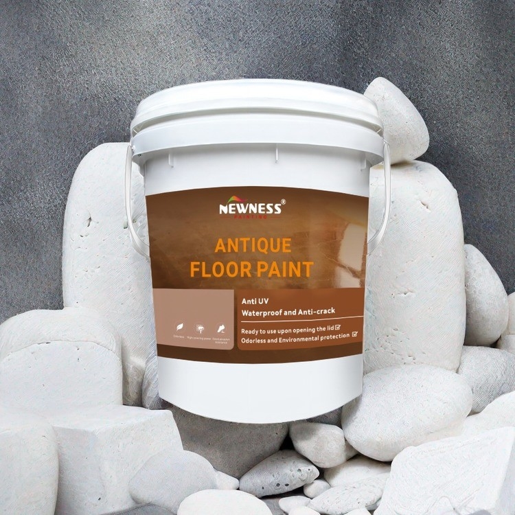 Couche de sol époxy métallique imperméable à l'eau Peinture de sol acrylique auto-nivelable pour les planchers de garage